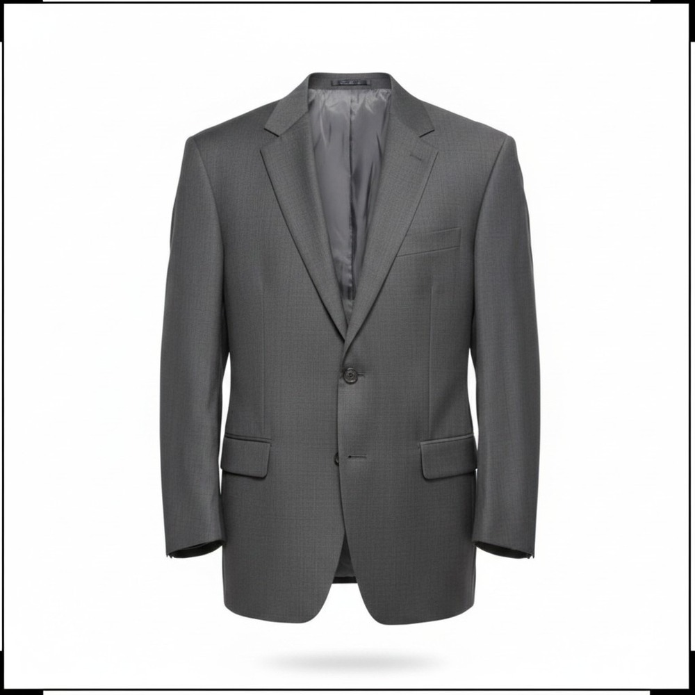 Ralph Lauren Blazer Mens 44R Gray Plaid Two Button Sport Coat Suit Jacket